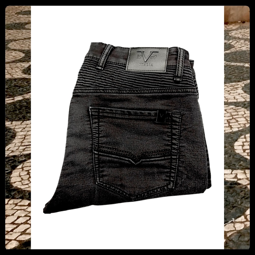 Versace V1969 Faded Black Jeans